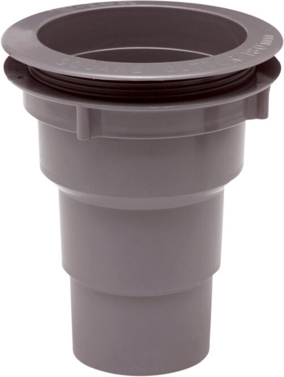 Bakgoot grijs - Gootuitloop met wartel - Ø70-80-100mm