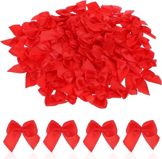 Strikken roze satijn,100 stuks,groothandel - Linten, Koord & Strikken Groothandel