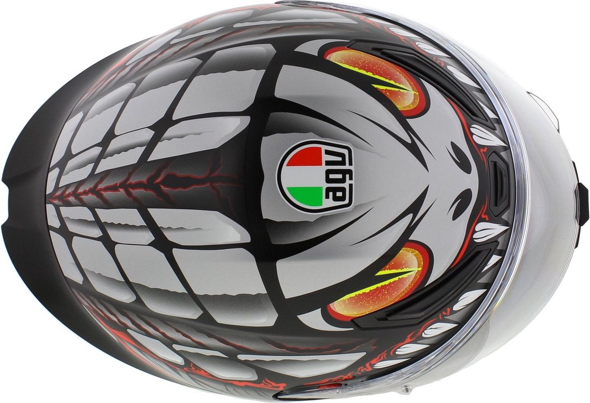AGV K1 S LYZARD MATT BLACK/GREY/RED - Maat S - Integraal helm - Scooter helm - Motorhelm - Zwart - Scooterhelmen mannen en vrouwen. – foto 6