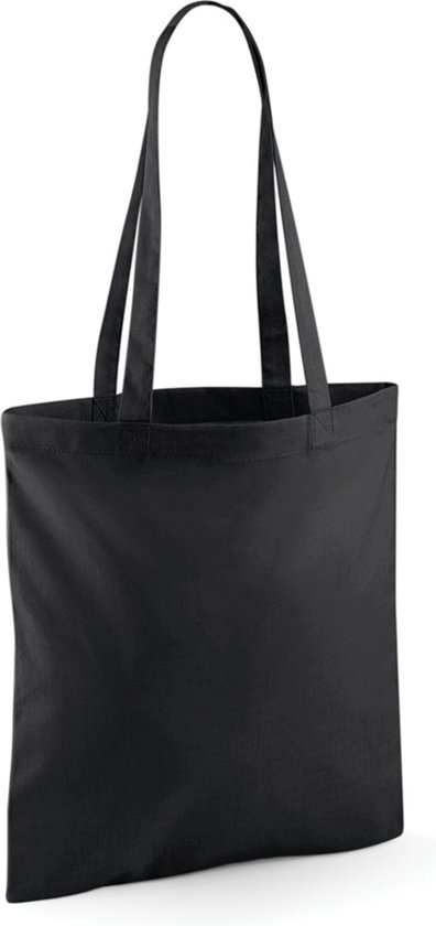 Sac en coton - noir - 42 x 38 cm