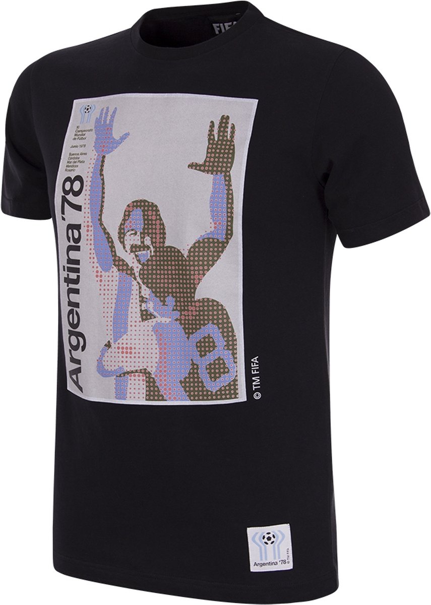 COPA - Argentinië 1978 WK Poster T-Shirt - Heren - Zwart - M