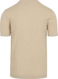 Vue arrière d'un t-shirt beige pour homme à manches courtes et col rond.