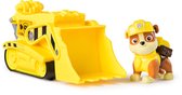 PAW Patrol - Rubble’s Bulldozer - speelgoedauto met speelfiguur - 68% gerecycled plastic - duurzaam speelgoed