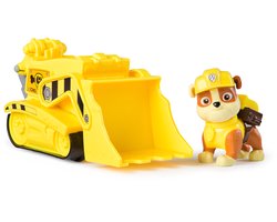PAW Patrol - Rubble’s Bulldozer - speelgoedauto met speelfiguur - 68% gerecycled plastic - duurzaam speelgoed