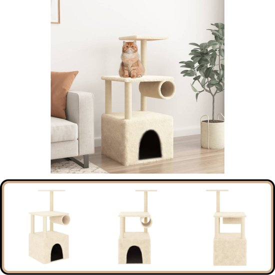 Kattenmeubel met sisal krabpalen 199 cm donkergrijs Kattenmeubel met sisal krabpalen 199 cm donkergrijs