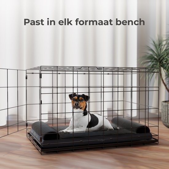 CozySense® – Coussin pour chien – Coussin orthopédique pour chien – 75 x 45 Cm – Taille M – Imperméable – Comfort ergonomique et soutien des articulations – Convient comme coussin de banc et lit pour chien – Zwart