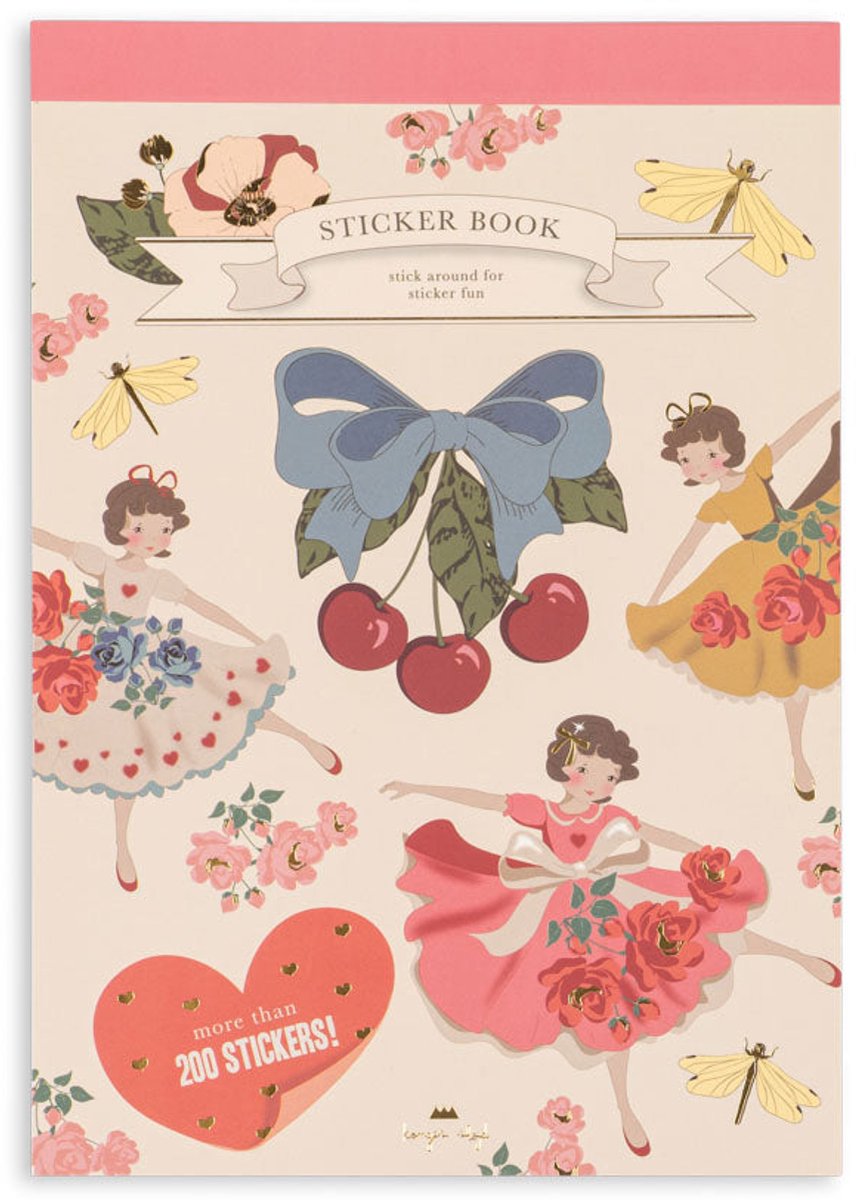 * Konges Sløjd Stickerboek A4 A Sticker A Day | Pink