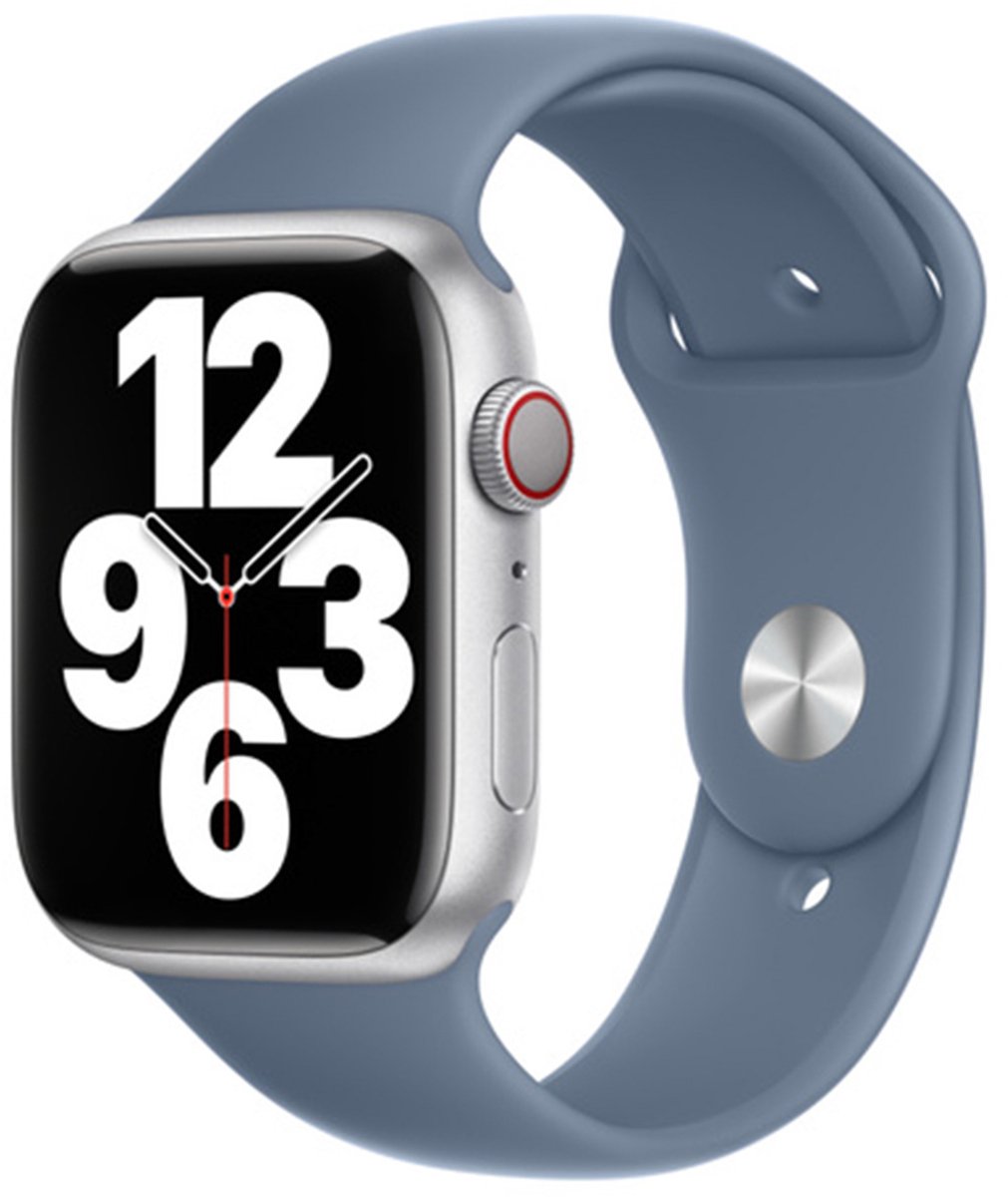 Apple Watch 42/44/45 mm Siliconen Horlogeband Sport Leisteenblauw