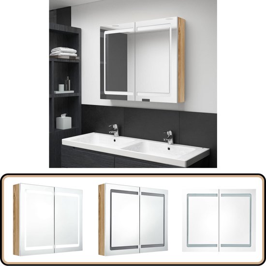 Aluminium boog badkamer led spiegel met opbergruimte, badkamer medicijnkastje met led-verlichting, spiegelkast met opbergruimte anti- condens, led spiegel medicijnkastje driekleurige verlicht