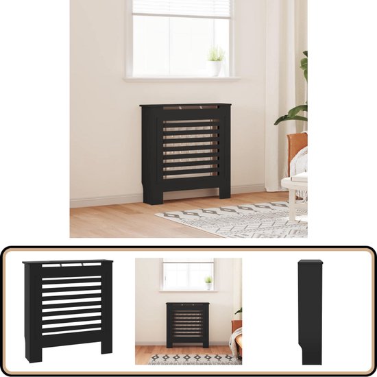 vidaXL Radiatorombouw 78 cm MDF zwart