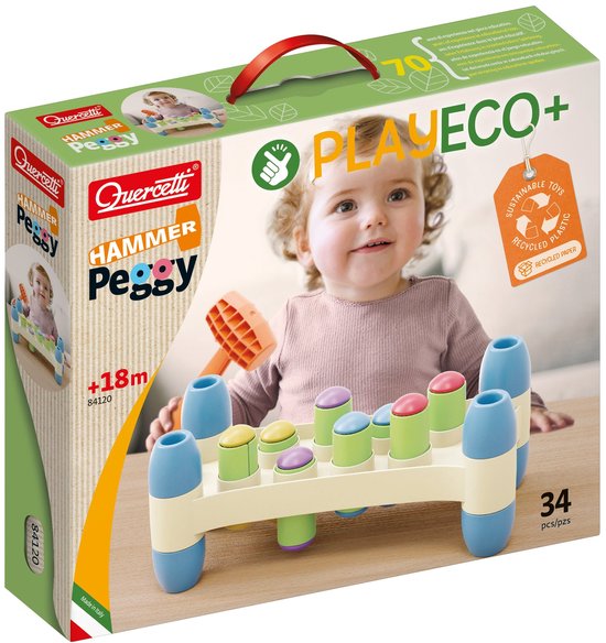 Quercetti Play Eco+ Hamerbank Peggy (34-Delig) van "Quercetti" — afbeelding 2
