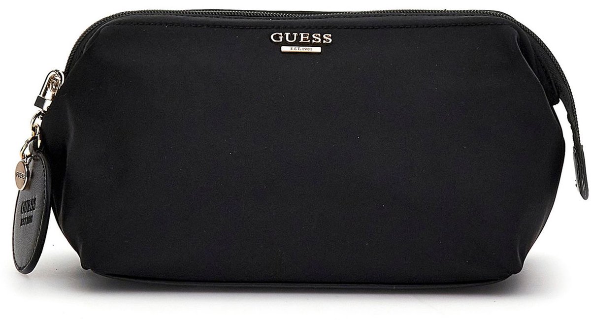 GUESS Toilettas Follie Travel Medium Pouch Black Zwart