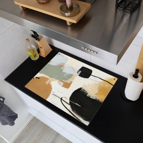 KitchenYeah® Inductie beschermer 71x52.5 cm - Paint - Abstract - Kleuren - Kookplaataccessoires - Afdekplaat voor kookplaat & Spatscherm achterwand - Inductiebeschermer - Inductiemat - Inductieplaat mat - Keuken decoratie