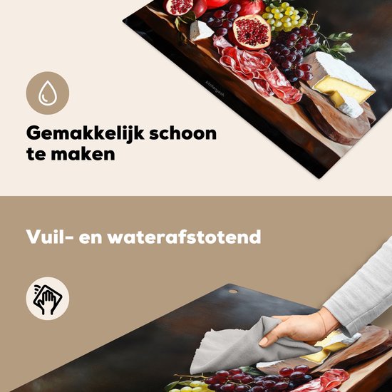 KitchenYeah® Protection plaque induction 57.6x51.6 cm - Buvette - Nature morte - Vintage - Protege plaque de cuisson - Couvre plaque induction - Protecteur d'induction - Cuisine