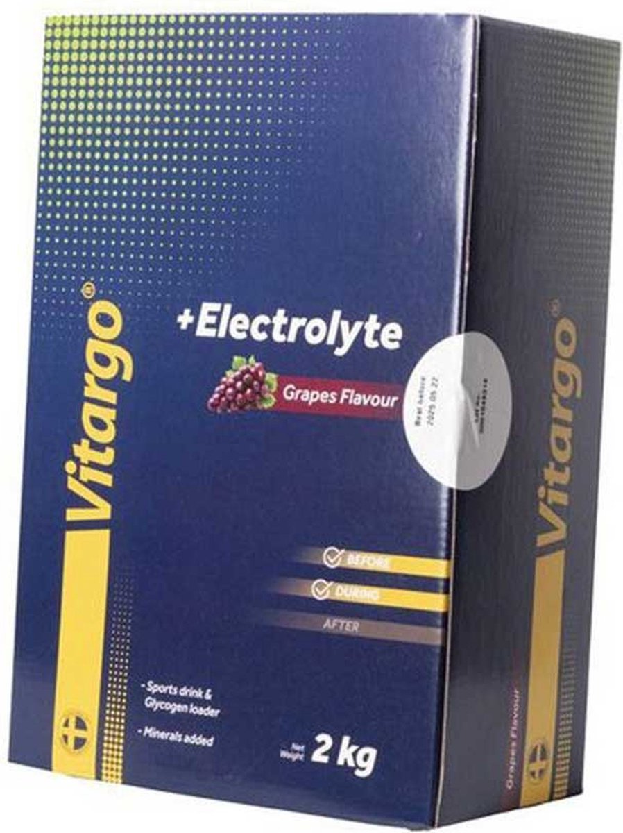 Goedkoopste Electrolyte (Grape - 2000 gram) - VITARGO - Electrolytes - Elektrolyten poeder