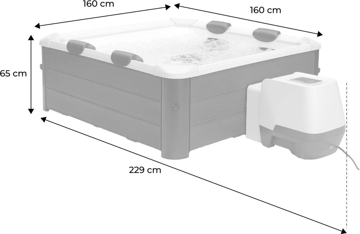 Mspa Oslo Sapphire - Hydromassage spa voor 6 personen - afbeelding 2