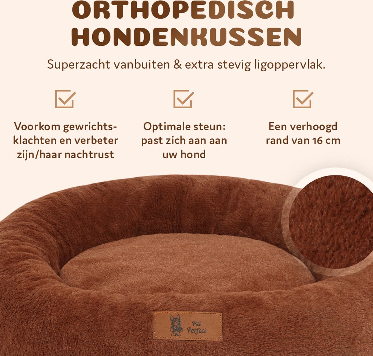 Pet Orthopedische Donut Hondenmand thumbnail 6