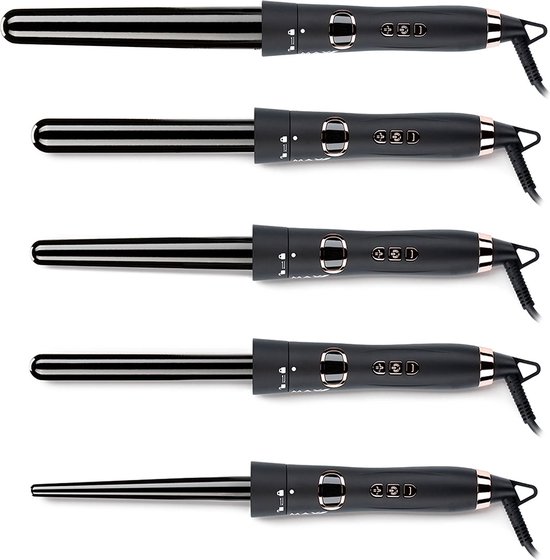 Max Pro Miracle 5 in 1 Krultang - Krultang set - Met Opzetstukken - Met Handschoen - Krultangset - Curling Iron - Krultangen