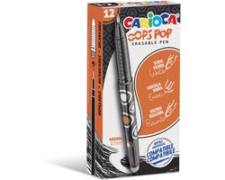 Carioca gelroller Oops Pop, medium, uitwisbaar, doos van 12 stuks, zwart