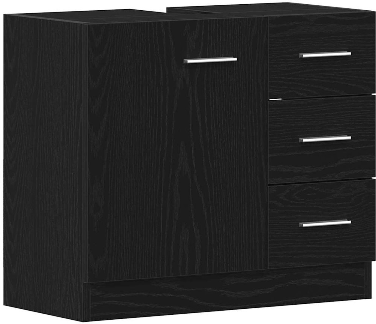 vidaXL Wastafelkast 63x30x54 cm bewerkt hout wit - Badkamer | Badkamermeubels