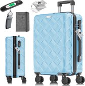 KESSER® Reiskoffer met Wielen 55L | Handbagage / Ruimbagage Koffer inclusief Paspoorthouder & kofferweegschaal & bagagelabel | Trolley Koffers met TSA Cijferslot - Blauw