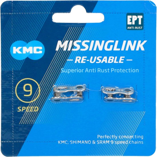 KMC Kettingschakel 9-speed - Anti-roest - Eenvoudige installatie - Zilver - 2 stuks van KMC — afbeelding 5