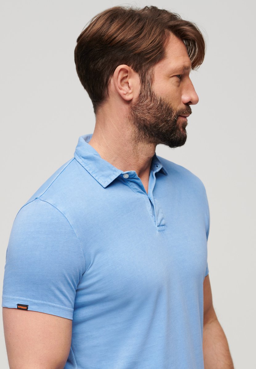 Superdry Studios Jersey Korte Mouw Poloshirt 2XL Man Bluebell