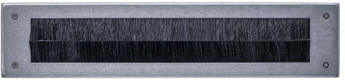 Intersteel Tochtwering rechthoekig 340x76mm rvs getrommeld