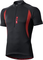 Maillot de cyclisme MEETYOO pour homme, évacuant l'humidité, manches courtes, rapide, pour homme - Manches courtes - Maillot de cyclisme - Maillot de cyclisme ComfortFit Comfort avec 3 poches et bandes réfléchissantes - Zwart- XXL