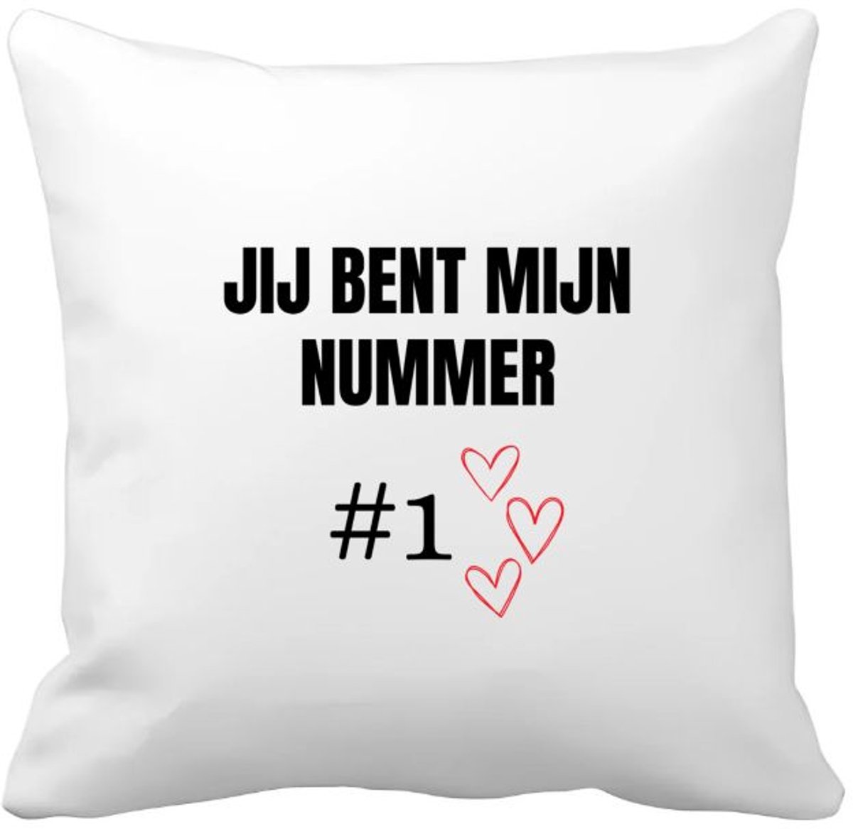 Akyol jij bent mijn nummer één Kussen hoes - Liefde - iemand die je in het zonnetje wilt zetten - nummer 1 - leuke cadeau - kado - verjaardag - geschenk - 40 bij 40 cm Multicolor