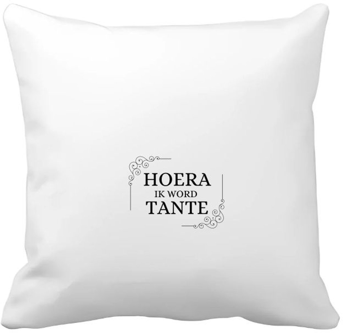 Akyol hoera ik word tante Kussen hoes - Tante - iemand die tante wordt - tante cadeautjes - cadeau - kado - geschenk - 40 bij 40 cm Multicolor
