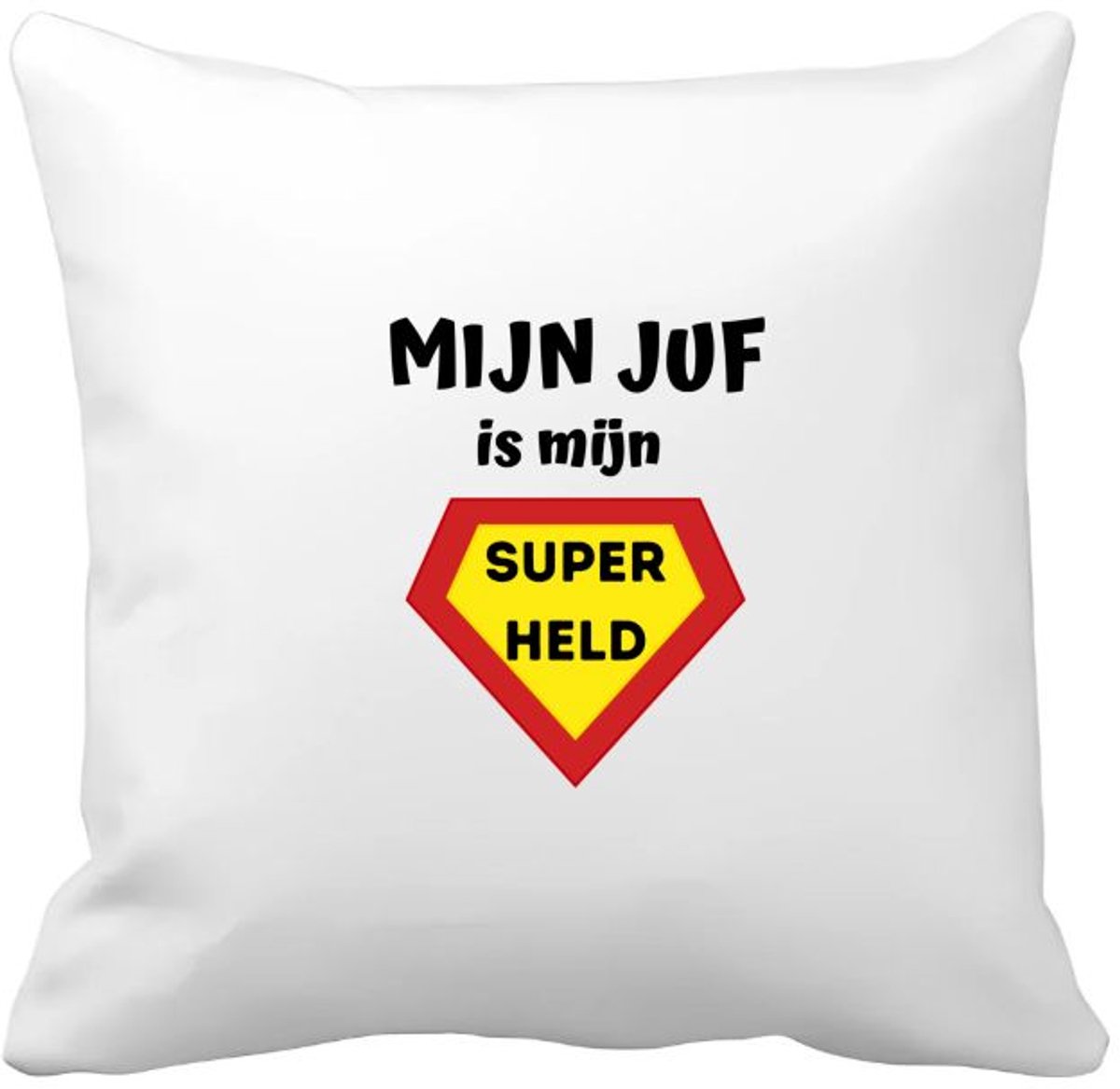 Akyol mijn juf is mijn superheld Kussen hoes - Juf - super juf - verjaardag - cadeautje voor juf - juf artikelen - kado - geschenk - collega's - 40 bij 40 cm Multicolor