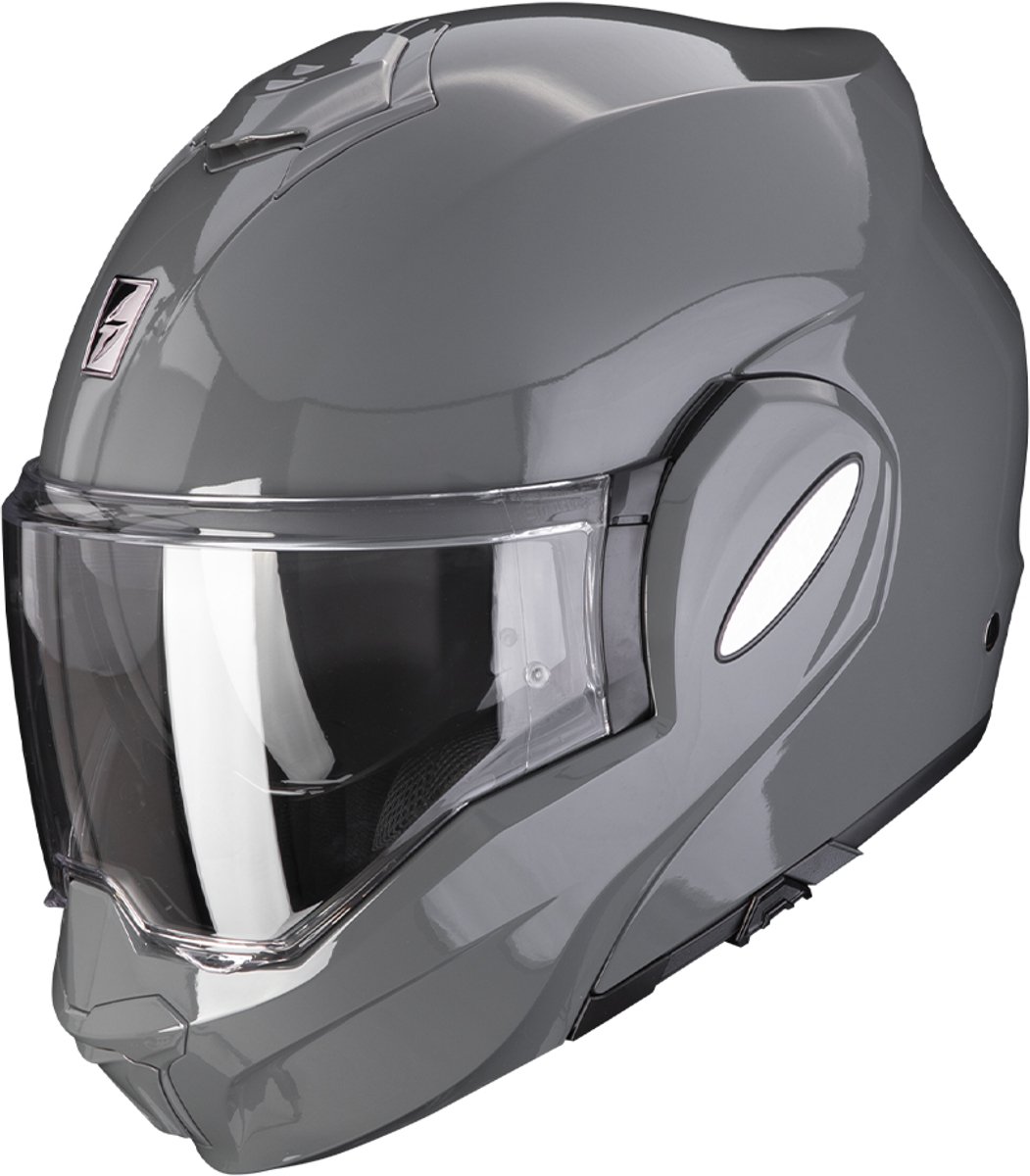 Scorpion Exo-Tech Evo Solid Cement Grijs Systeemhelm - Helm