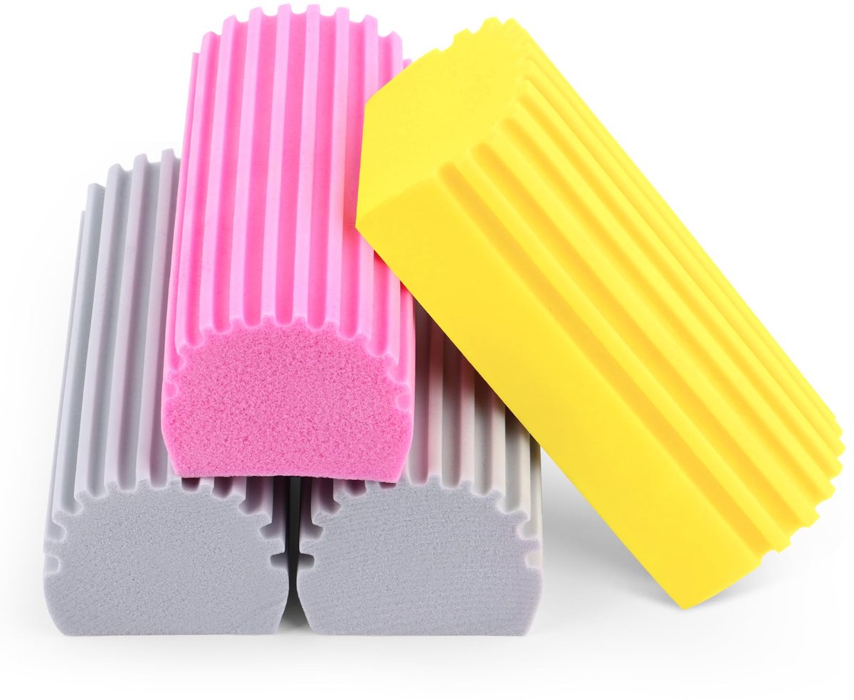 My Ninki ® Veelzijdige Reinigingsspons Met U-vormige Groeven Voor Efficiënte Stof- En Vlekverwijdering, 4 Kleuren