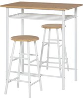 Serveerwagen met inklapbaar tafelblad - 120x46(70) x91 cm