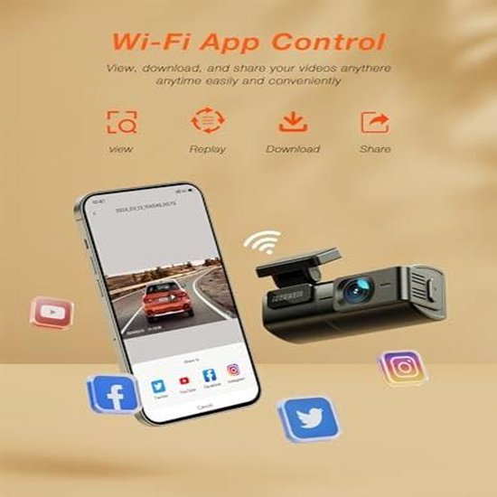 iZEEKER 2.5K Dashcam Auto Vorne und Hinten mit SD-Karte, 1440P Autokamera Armaturenbrett, Dual-Dashcam für Autos 170° Weitwinkel, G-Sensor, Nachtsicht, 24-Stunden-Parküberwachungsunterstützung, WDR