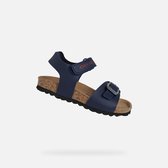 GEOX SANDAAL CHALKI PEUTER Sandalen - MARINEBLAUW/DONKERROOD - Maat 26