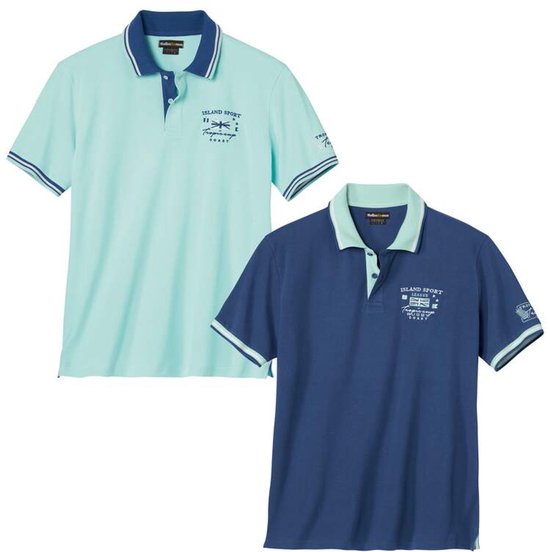 ATLAS FOR MEN - Set van 2 Atlas tweekleurige fleecejassen - 5XL ATLAS FOR MEN - Set van 2 Atlas tweekleurige fleecejassen - 5XL