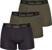 Puma Lange short - 003 Black/Kaki - maat XL (XL) - Heren Volwassenen - Katoen/elastaan- 701226820-003-XL