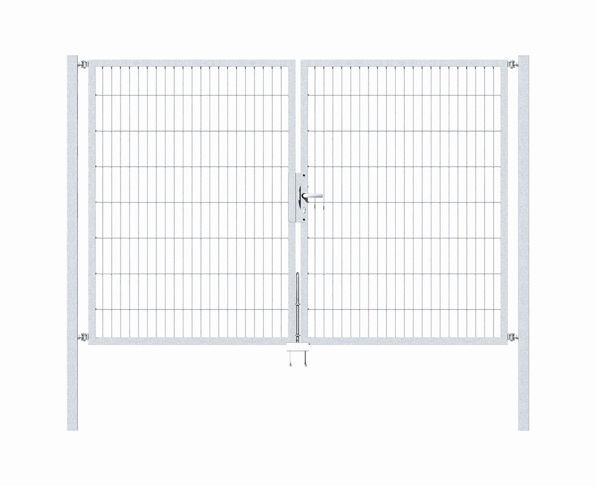 Alberts 647926 Dubbele poort Flexo met toebehoren, thermisch verzinkt, breedte 250 cm, hoogte 160 cm
