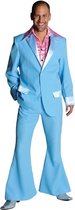 Jaren 80 & 90 Kostuum | Lichtblauw Saturday Night Boogie Night | Man | Small | Carnaval kostuum | Verkleedkleding