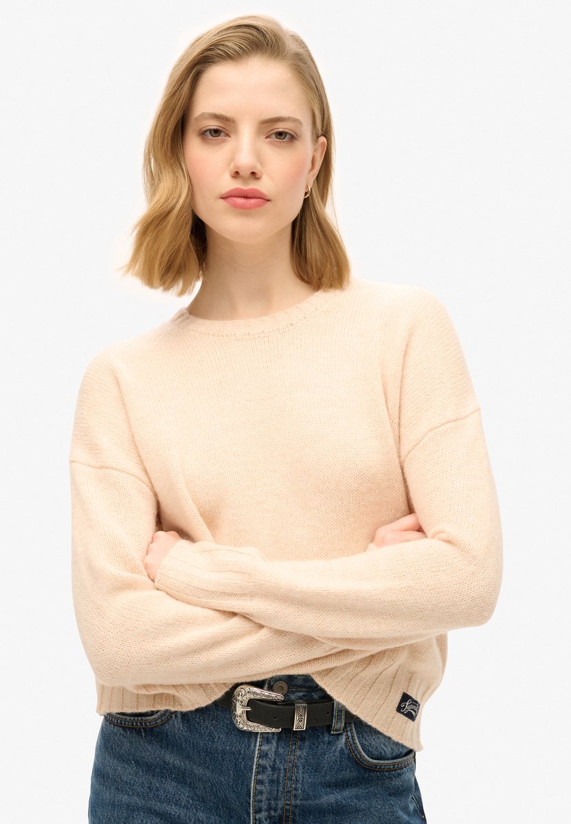 Superdry Essential trui met ronde hals Dames Sweaters Roze