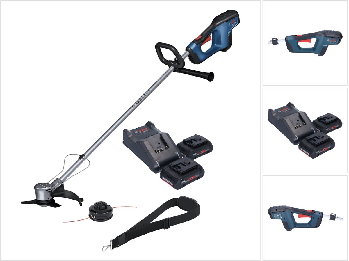 Bosch GFR 18V-23 Professionele accu-borstelmaaier 18 V 230 mm borstelloos + 2x ProCORE accu 4.0 Ah + lader