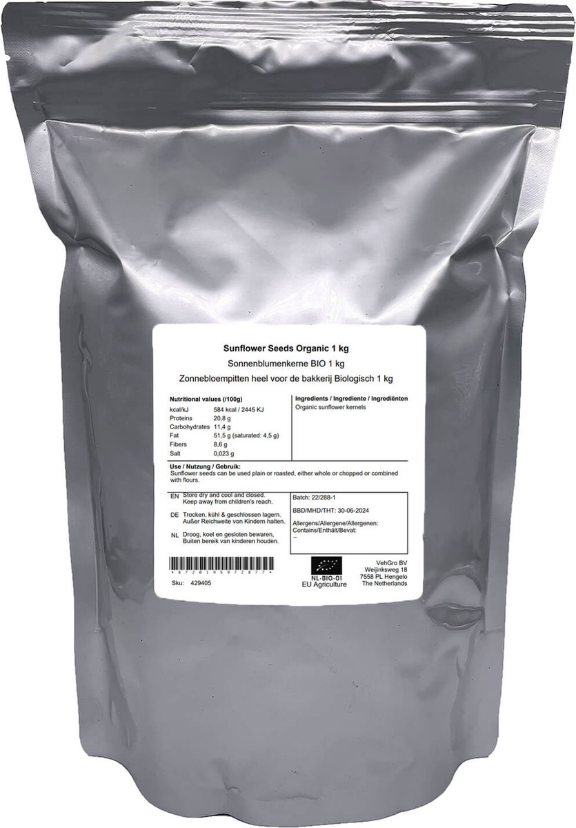 Zonnebloem Pitten Heel - 1 Kg - Holyflavours