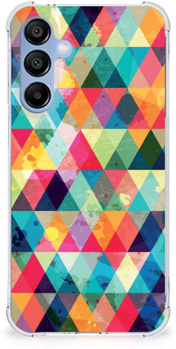 Samsung Galaxy A16 Doorzichtige Silicone Hoesje Geruit