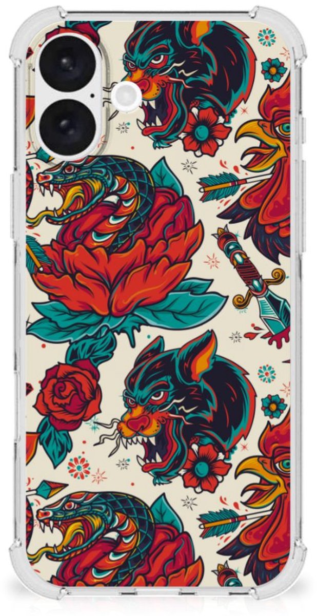 Anti-shock Hoesje met foto voor iPhone 16 Plus Old Skool