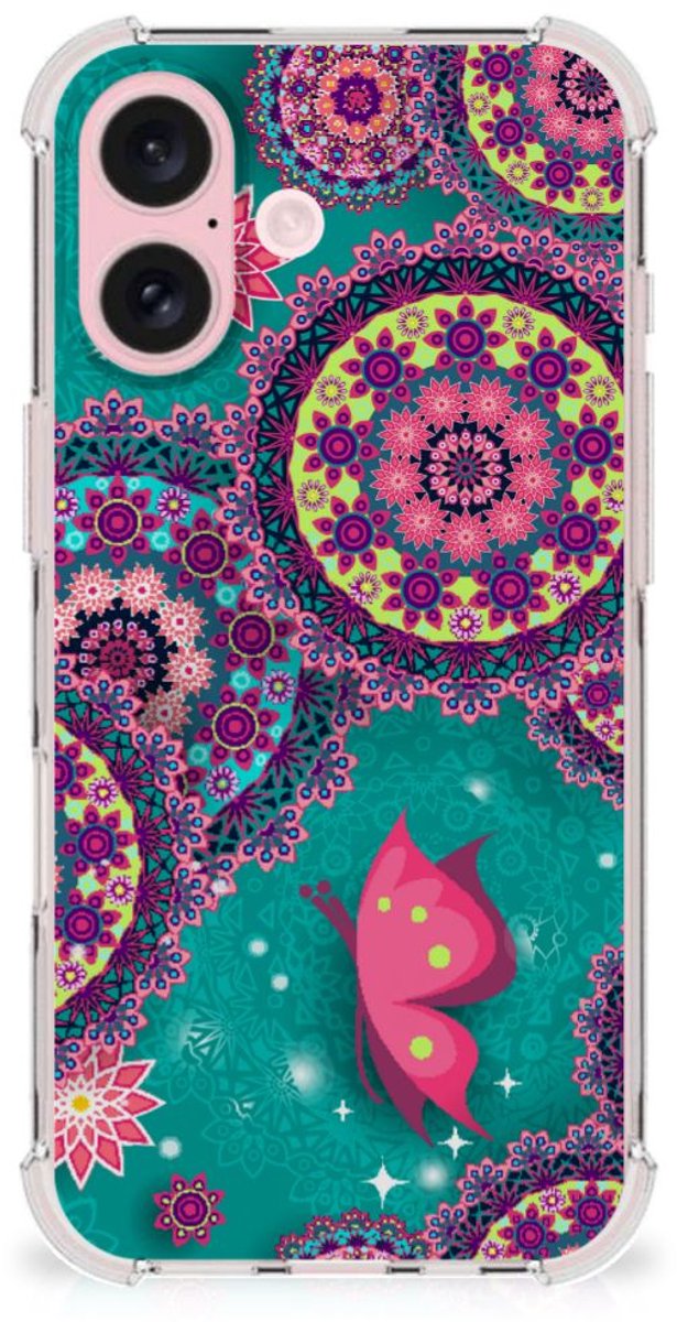 iPhone 16 Back Cover Cirkels en Vlinders