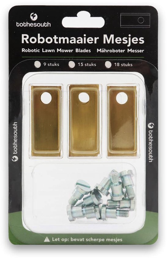 To the South® Lames de tondeuse robot universelles adaptées aux Faucheuses robotiques Belrobotics - Titane - 30 pièces
