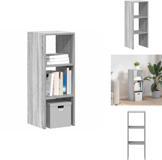 Damir Boekenkast 4-laags hoek 85x85x140 cm hout artisanaal eikenkleur