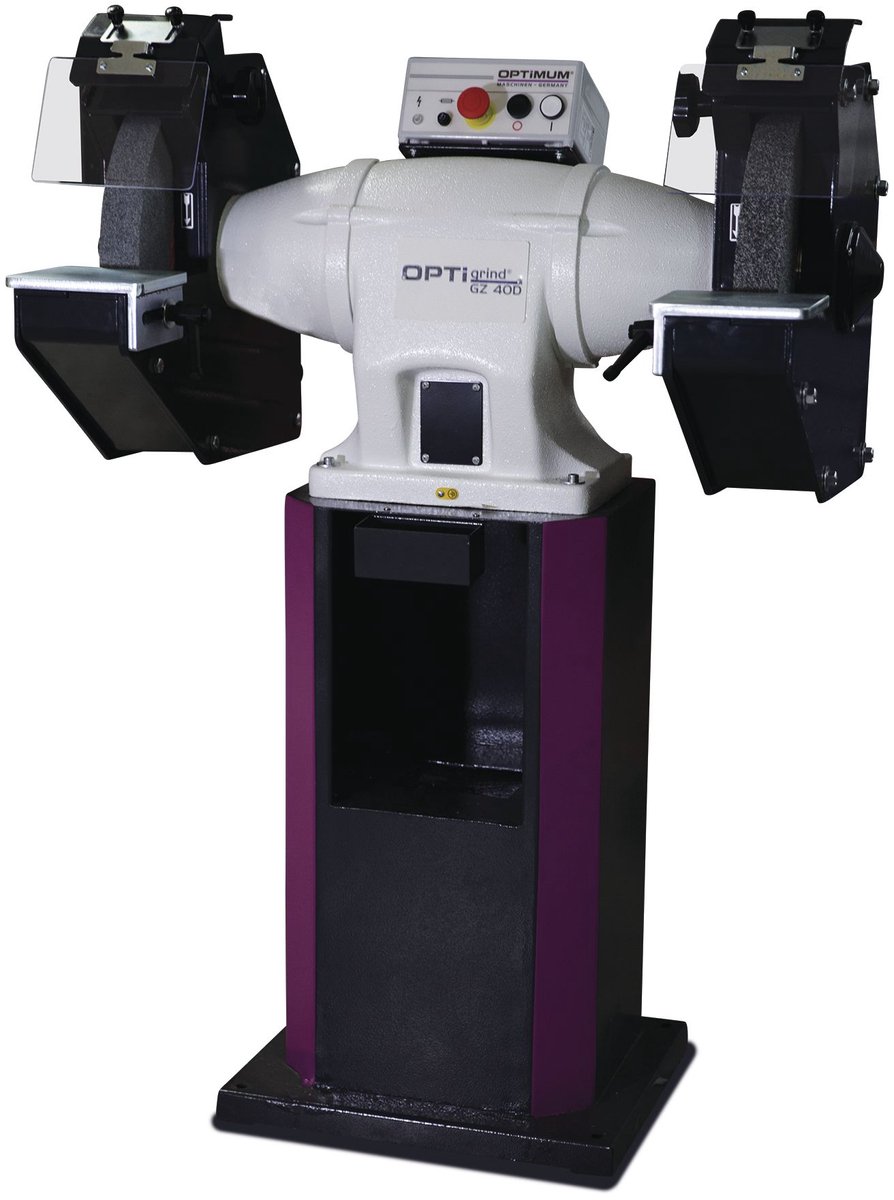 Industriële dubbele slijpmachine dia. 400 mm 1400 tpm 4400 W 400V 10 jaar Optimum garantie Optigrind GZ40D